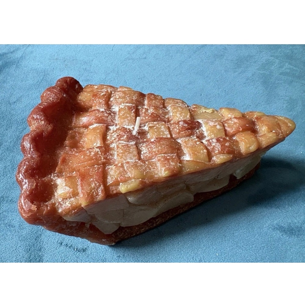 Threshold Apple Pie Slice Wax Figural Candle Unscented Realistic Food Decor
